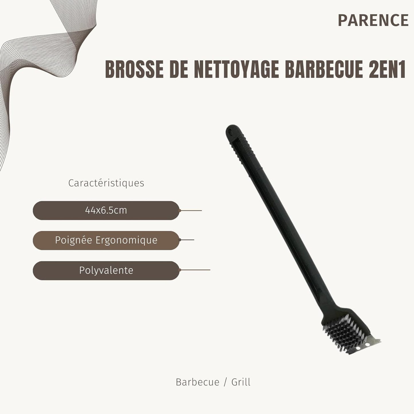 Brosse de nettoyage grille surélevée 2 en 1